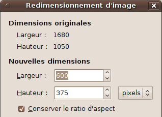 Redimensionner une image en format paysage